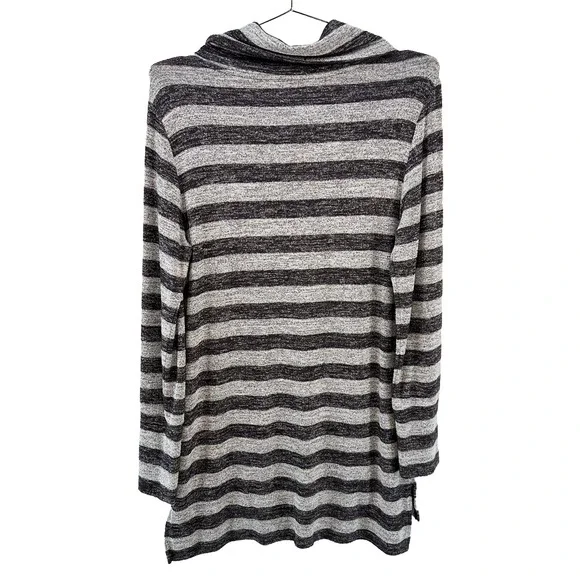 MARKET & SPRUCE Granita Cowl Neck Stripe Sweater Dress • Small • gray - Picture 4 of 6